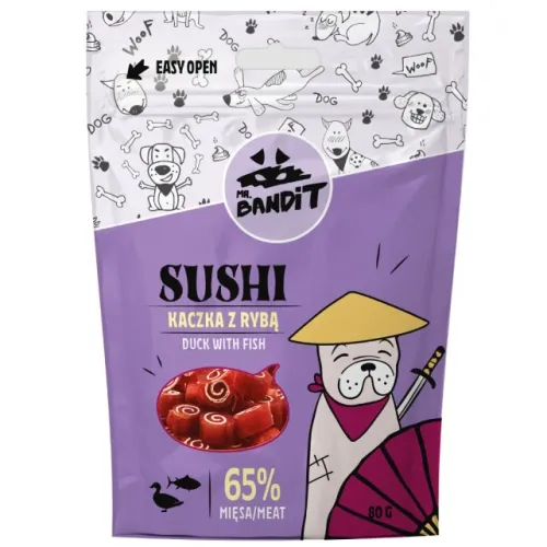 MR.BANDIT SUSHI SUŠI ROLLI PĪLE AR ZIVI 80G