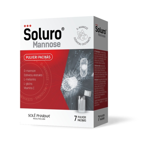 Product image of SOLURO Mannose pulveris paciņās, 7 gab.