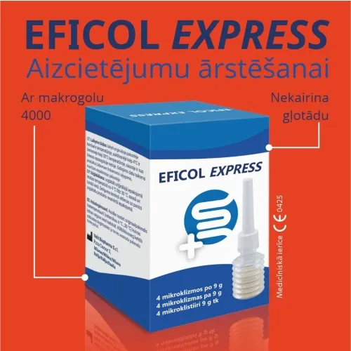 EFICOL Express 9 g mikroklizma, 4 gab - Produkta attēls 1