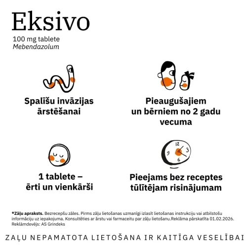 EKSIVO 100MG TBL N1 - Produkta attēls 2