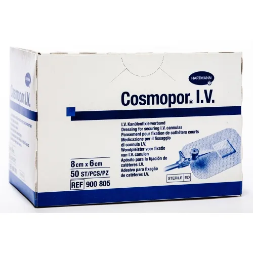 Product image of COSMOPOR I/V katetru fik. plāksteri (8 x 6 cm), 50 gab