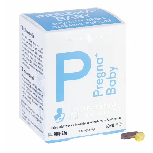 Product image of FORMULA VITALE Pregna+ Baby tabletes 60 gab., kapsulas 30 gab.