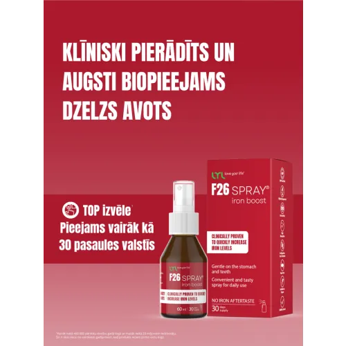 LYL F26 SPRAY® iron boost (30 devas), sprejs, 60 ml - Produkta attēls 3