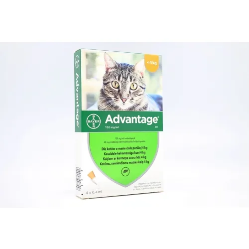 Product image of ADVANTAGE 40MG 10% ŠĶĪD 0.4ML KAĶIEM LĪDZ 4KG N4