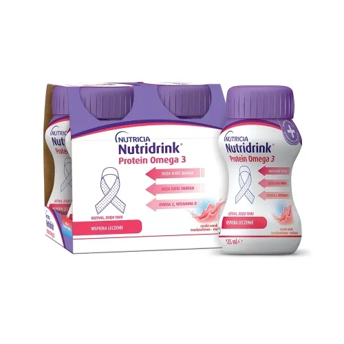 NUTRIDRINK Protein Omega-3 ar ogu garšu 125 ml, 4 gab