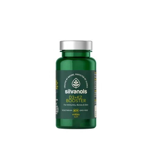SILVANOLS D3 + K2 Booster kapsulas, 60 gab - Produkta attēls 