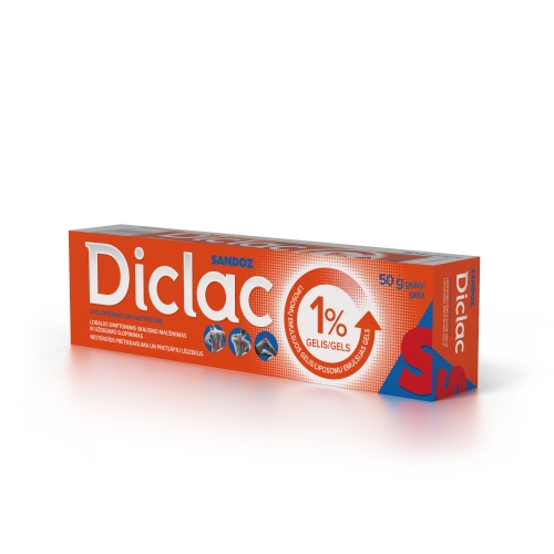Product image of DICLAC® 1% gēls, 50 g.