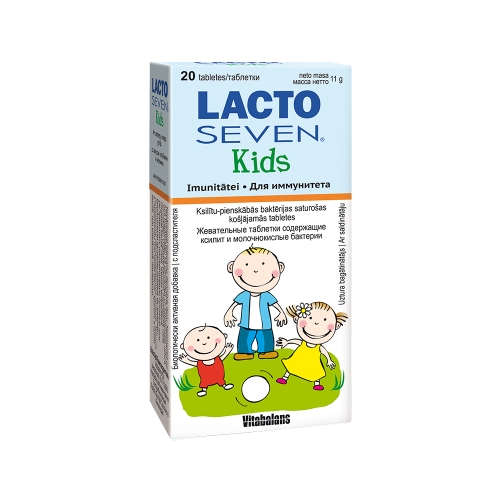 Product image of LACTO SEVEN Kids košļājamās tabletes, 20 gab