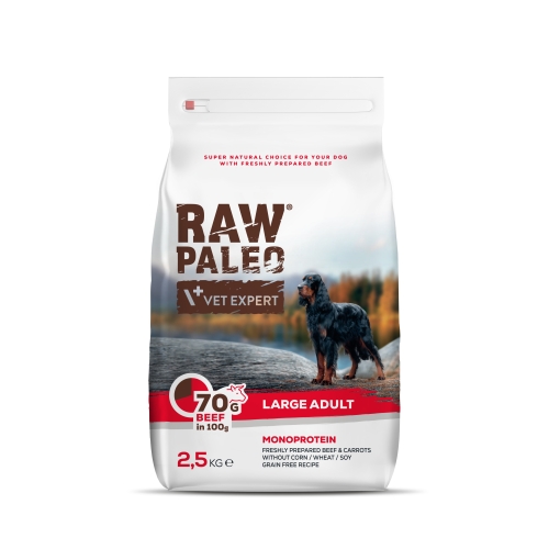 RAW PALEO SUŅU SAUSĀ B LARGE LIELLOPS 2.5KG - Produkta attēls 