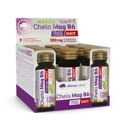 OlLIMP LABS® Chela Mag B6 Cramp (skurcz) Ar Greipfrūtu Garšu putojošās tabletes, 20 gab. - Produkta attēls 