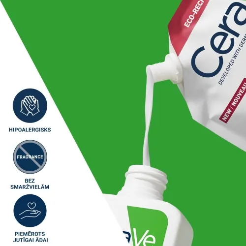 CERAVE mitrinoša emulsija normālas un sausas ādas mazgāšanai (uzp.iep.), 473 ml - Produkta attēls 4