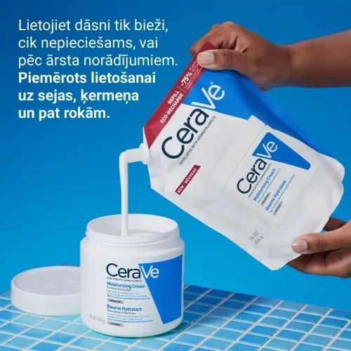 CERAVE mitrinošs krēms sausai un ļoti sausai ādai (uzp.iep), 454 g - Produkta attēls 1