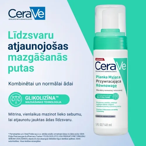 CERAVE Attīrošās putas, 148 ml - Produkta attēls 1