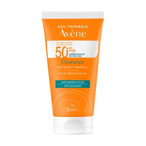 AVÈNE Sun Cleanance SPF50+ emulsija taukainai sejas ādai, 50ml