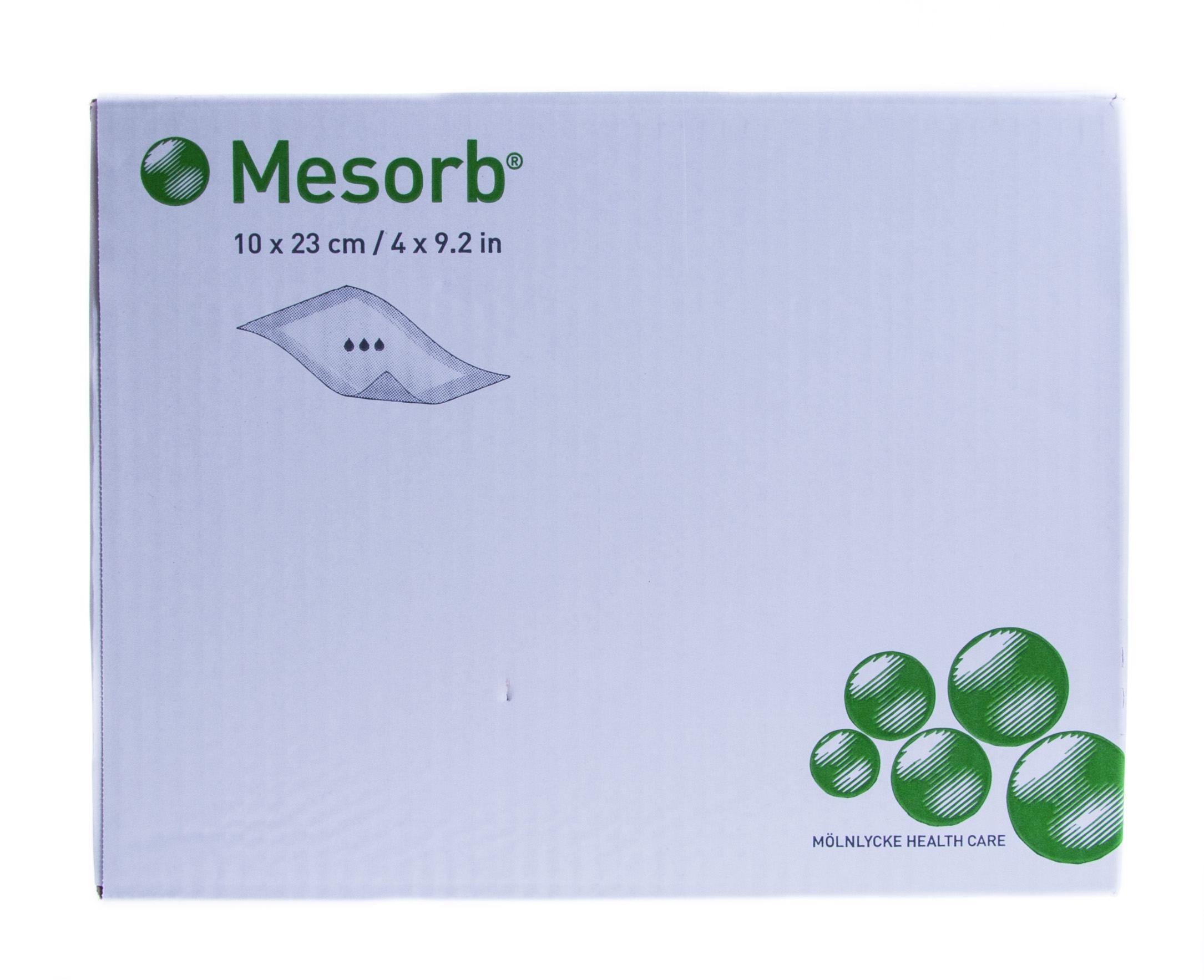 MESORB absorbējošs pārsējs 10 x 23cm, sterils, 50 gab. - Produkta attēls 