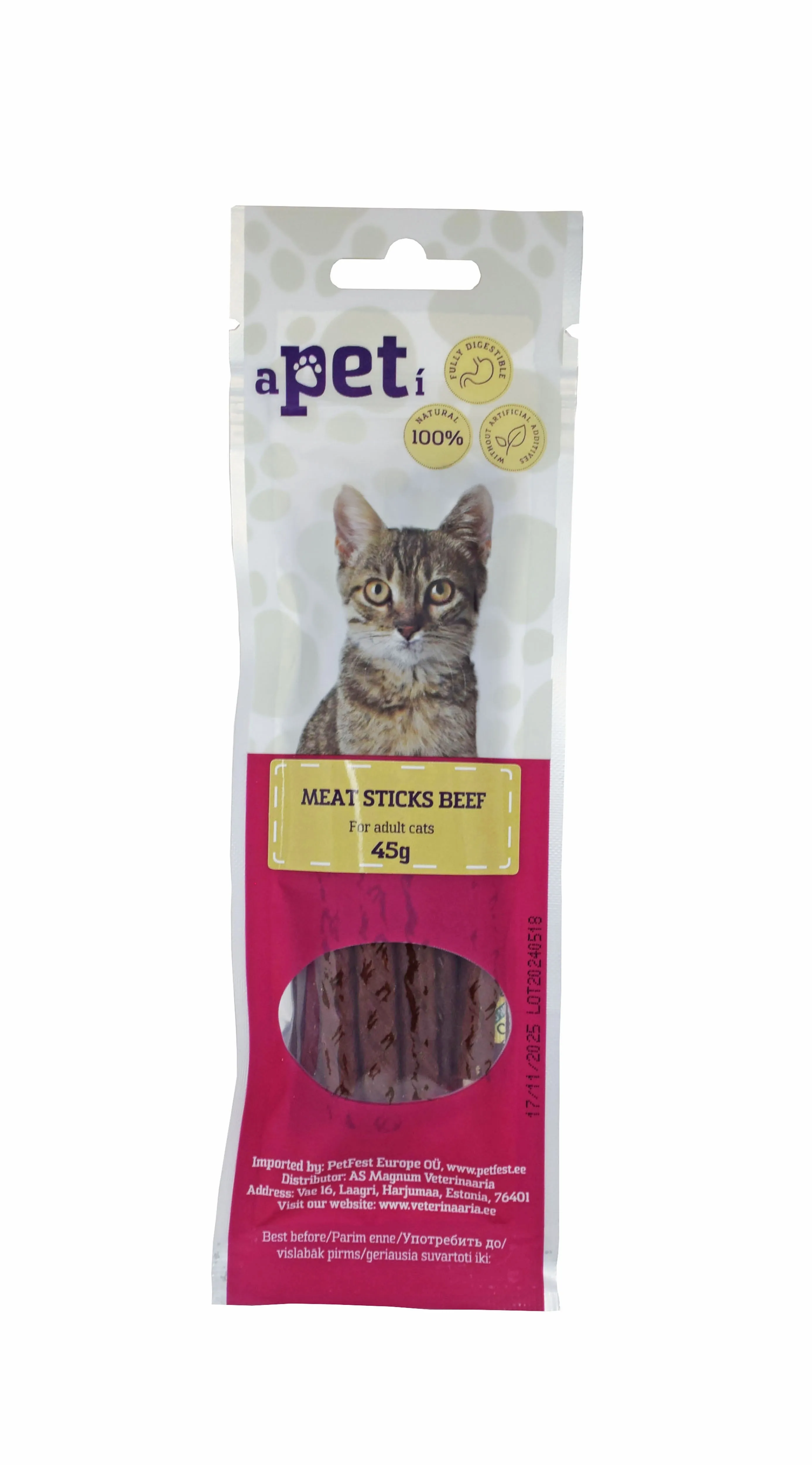 APETI LIELLOPA GAĻAS DESIŅAS KAĶIEM 45G - Produkta attēls 
