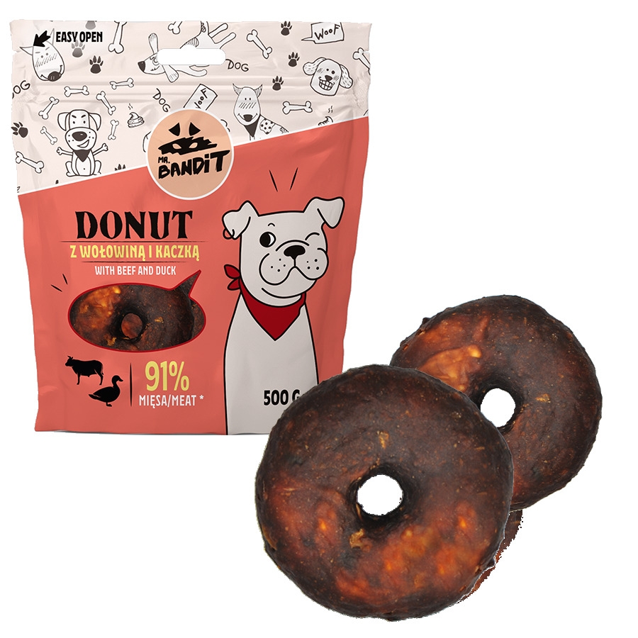 MR.BANDIT DONUT VIRTULIS AR LIELLOPU UN PĪLI 500G - Produkta attēls 