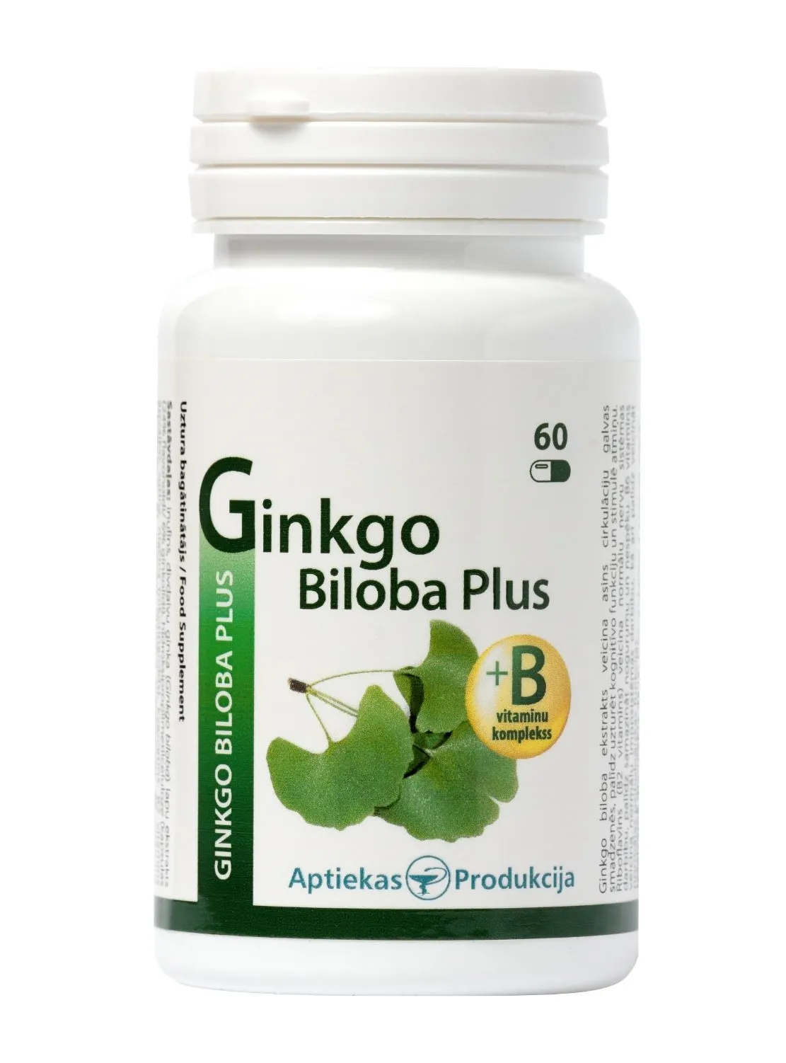 AP Ginkgo Biloba Plus kapsulas, 60gab - Produkta attēls 