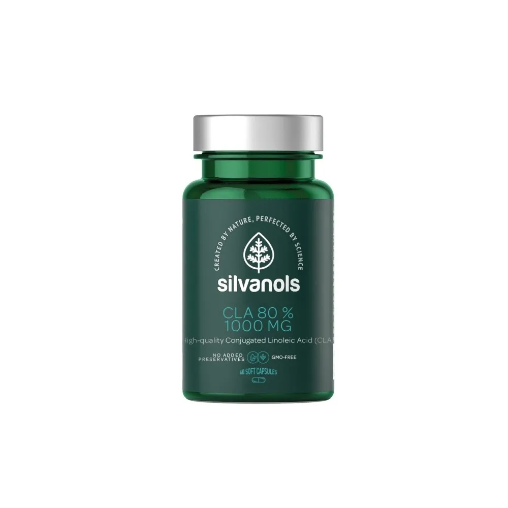 SILVANOLS CLA 80% 1000 mg kapsulas, 60 gab. - Produkta attēls 