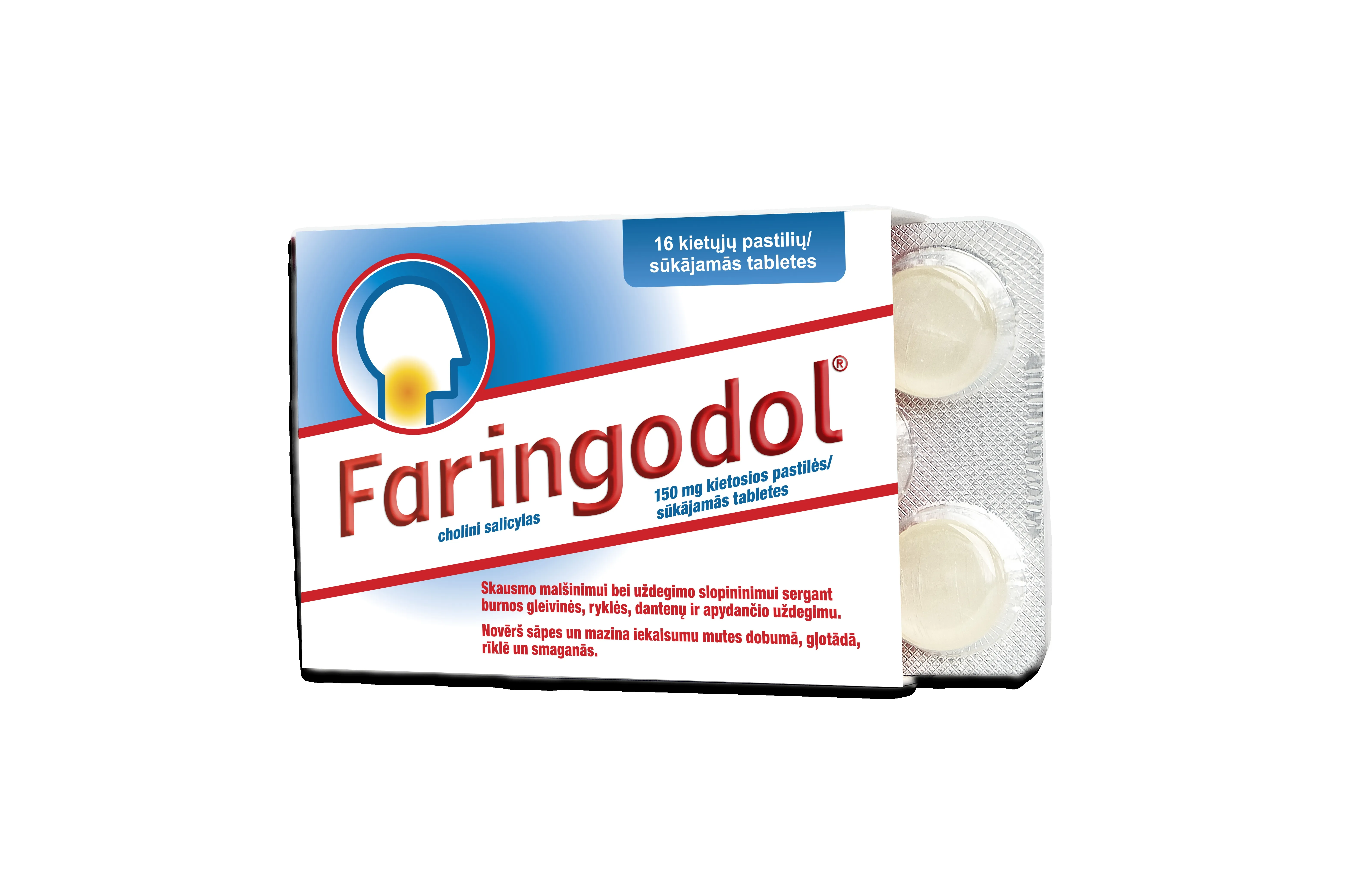 Faringodol 150 mg sūkājamās tabletes, N16 - Produkta attēls 2