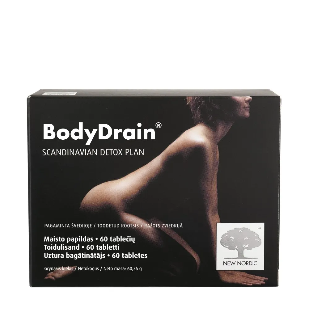 NEW NORDIC Body drain tabletes, 60 gab. - Produkta attēls 