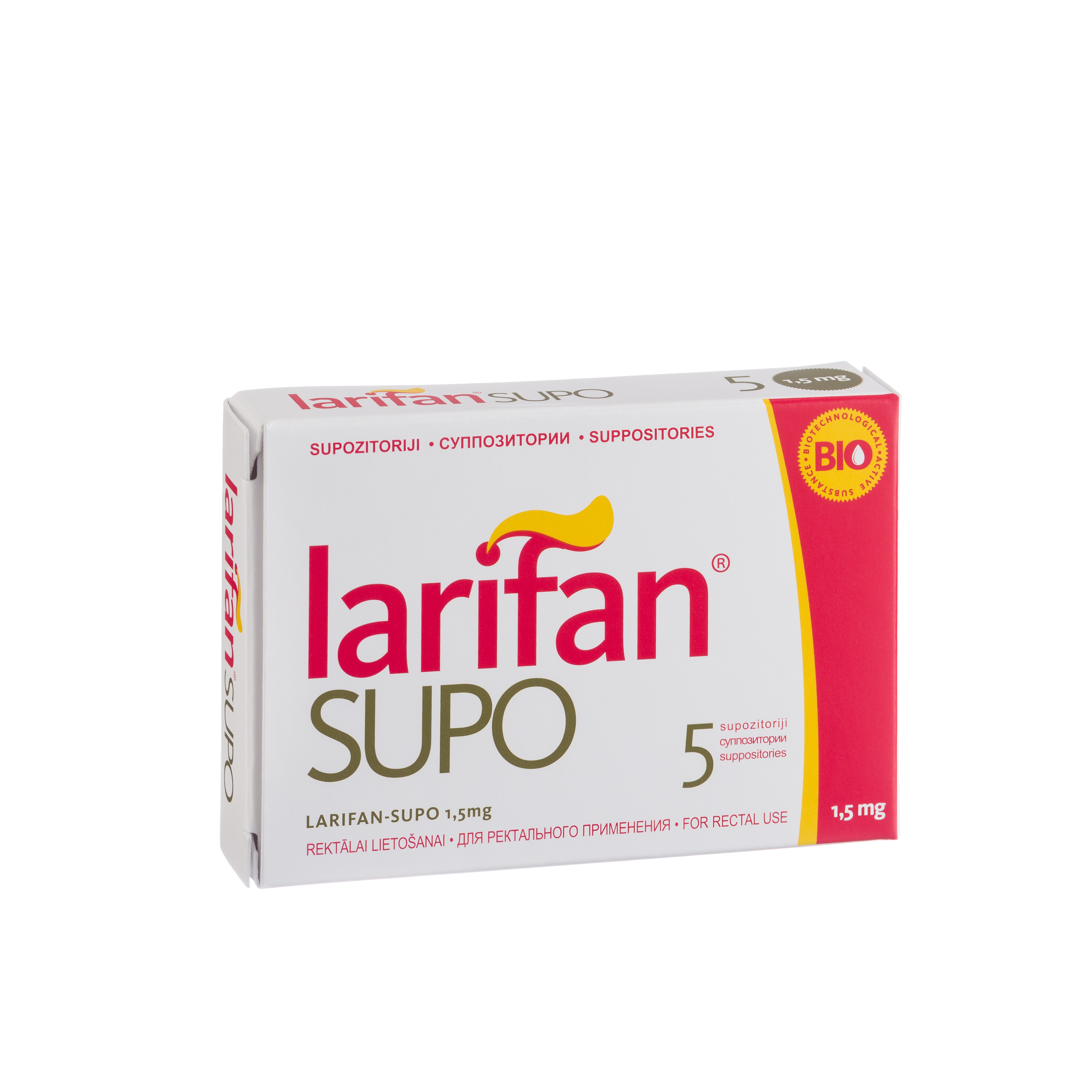 Larifan SUPO, 1.5mg, 5 gab - Produkta attēls 
