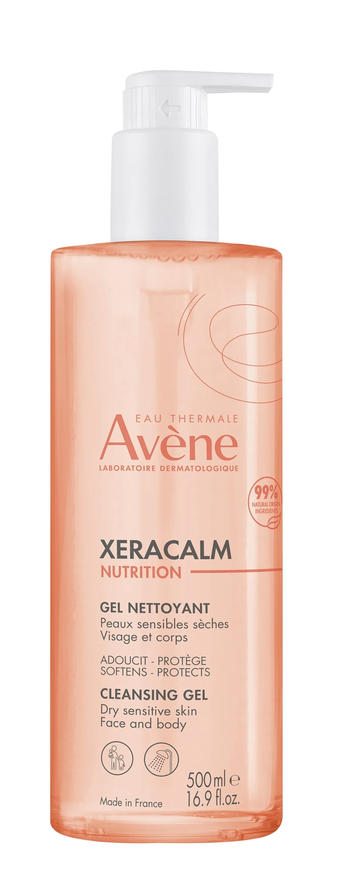 AVENE Xeracalm Nutrition attīrošs gels, 500ml - Produkta attēls 