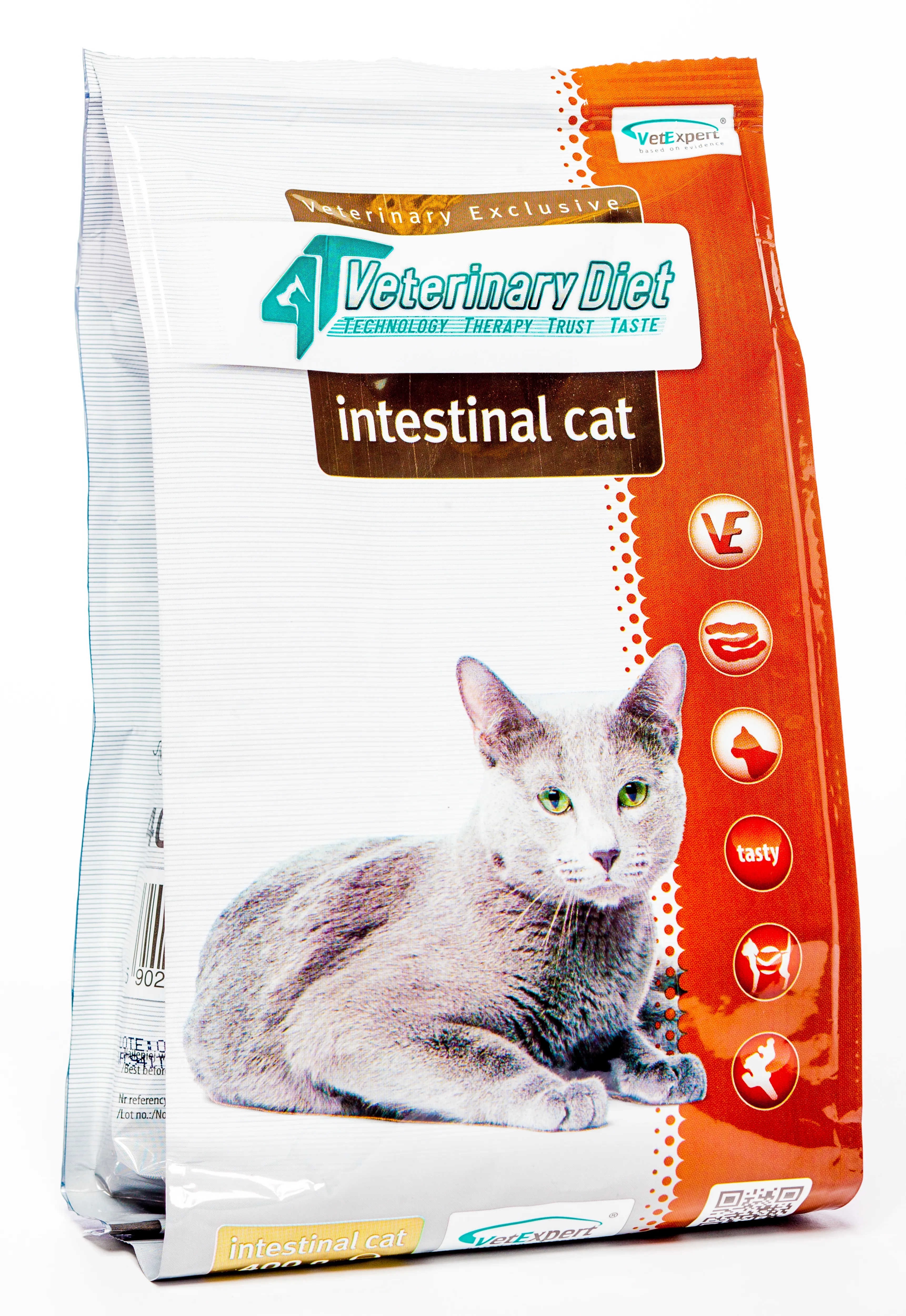 4T VD KAĶU INTESTINAL SAUSĀ B 400G - Produkta attēls 