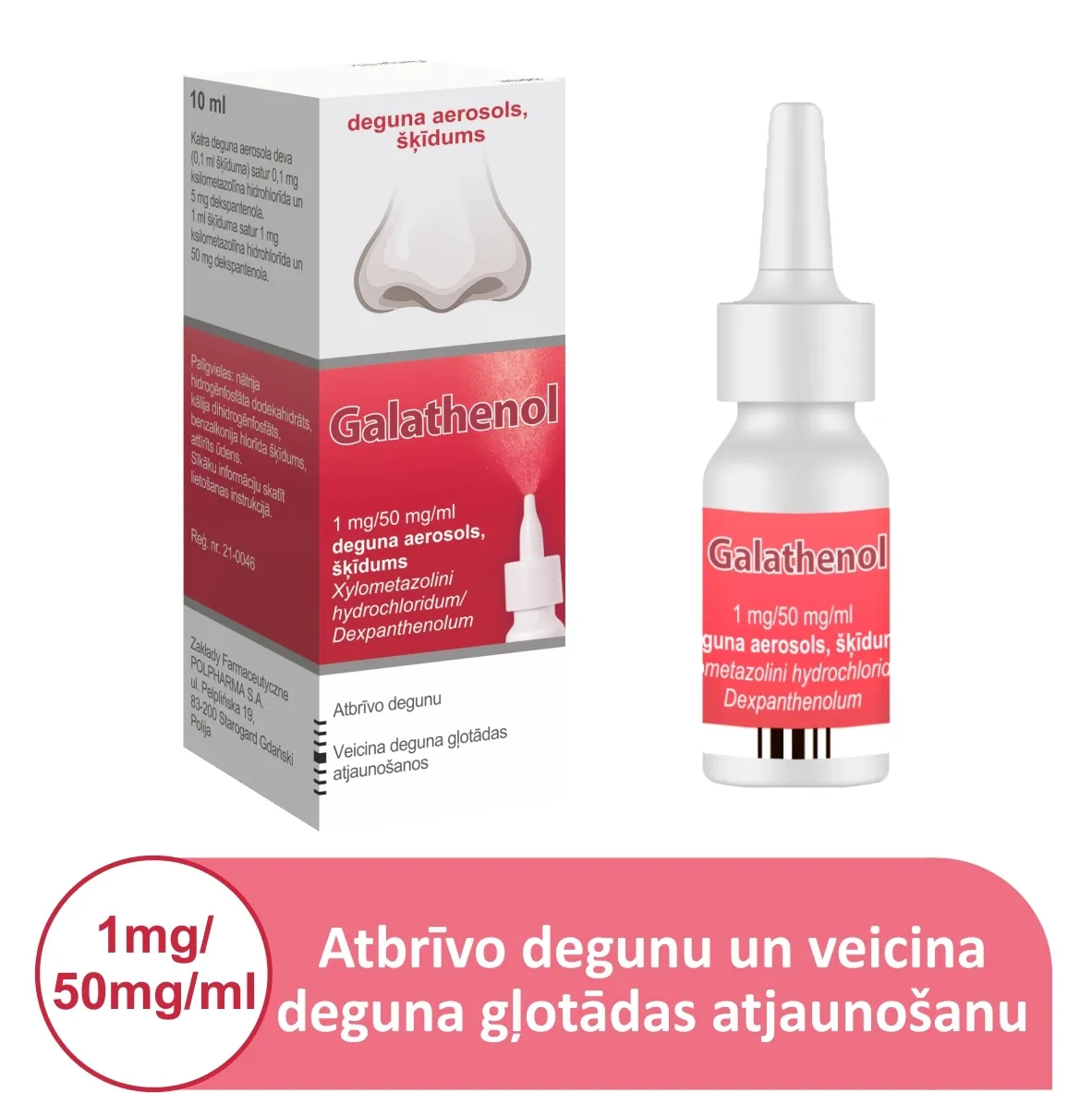 GALATHENAL 1 mg/ 50 mg/ ml deguna aerosols, 10 ml - Produkta attēls 5