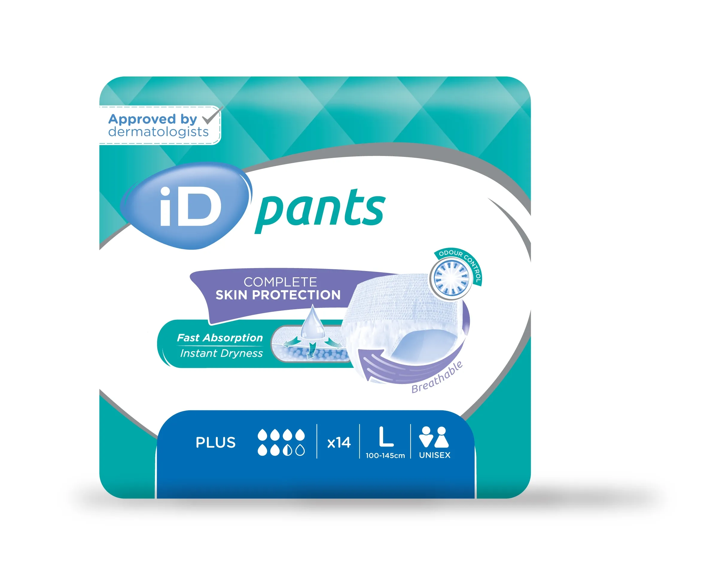 ID Pants Plus L uzsūcošās bikses, 14 gab. - Produkta attēls 