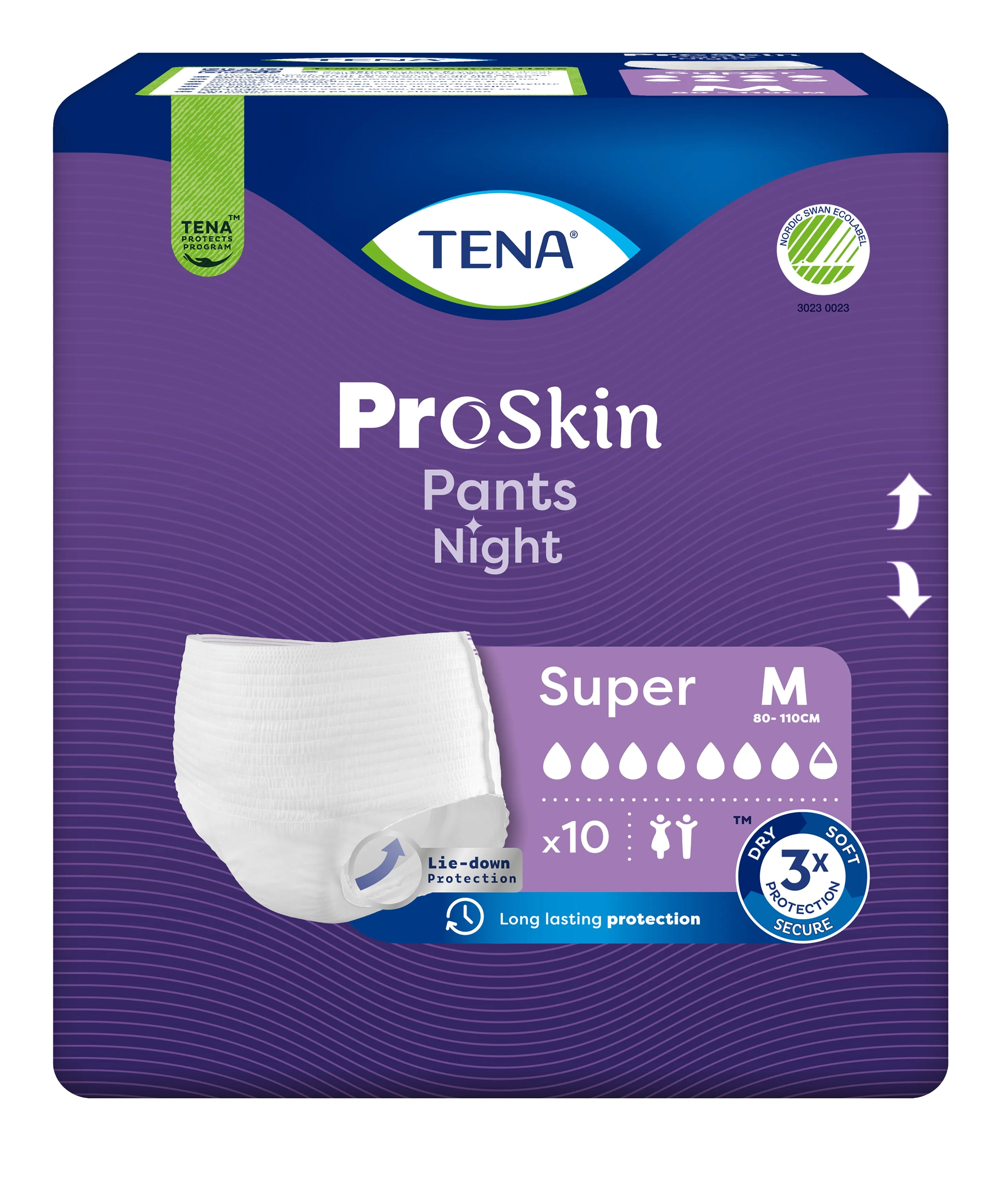 TENA Pants Night Super biksītes M izmērs, 10 gab. - Produkta attēls 