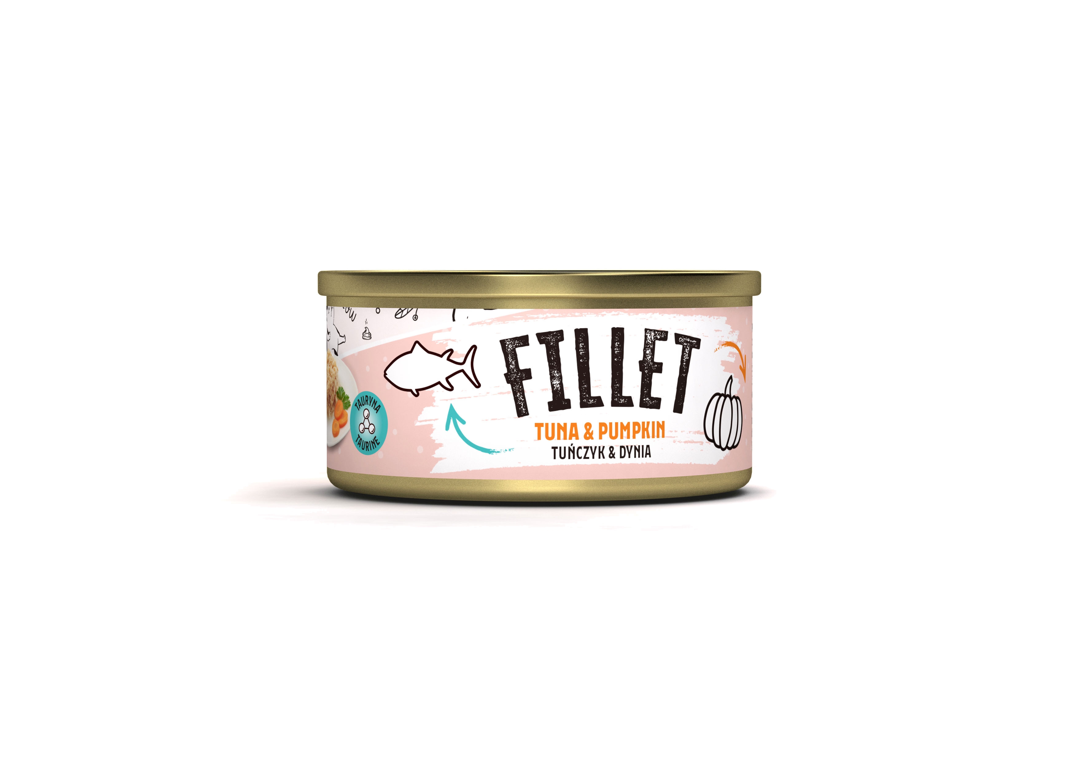 MR.BANDIT CAT FILLET KONS TUNA/PUMPK /TUNCIS/ĶIRBIS FIL. 80G /1728 - Produkta attēls 