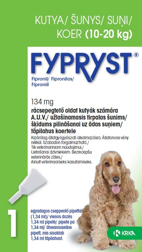 FYPRYST 134MG ŠĶĪD SUŅIEM (10-20KG) N1 - Produkta attēls 