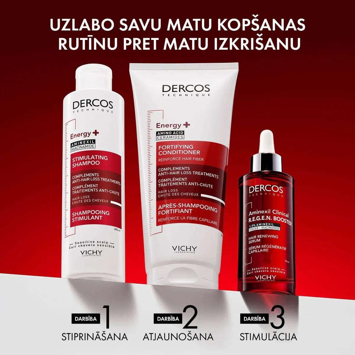 VICHY Dercos R.E.G.E.N matu serums 90ml - Produkta attēls 7