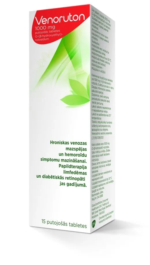 VENORUTON 1000 mg šķīstošās tabletes, 15 gab. - Produkta attēls 2