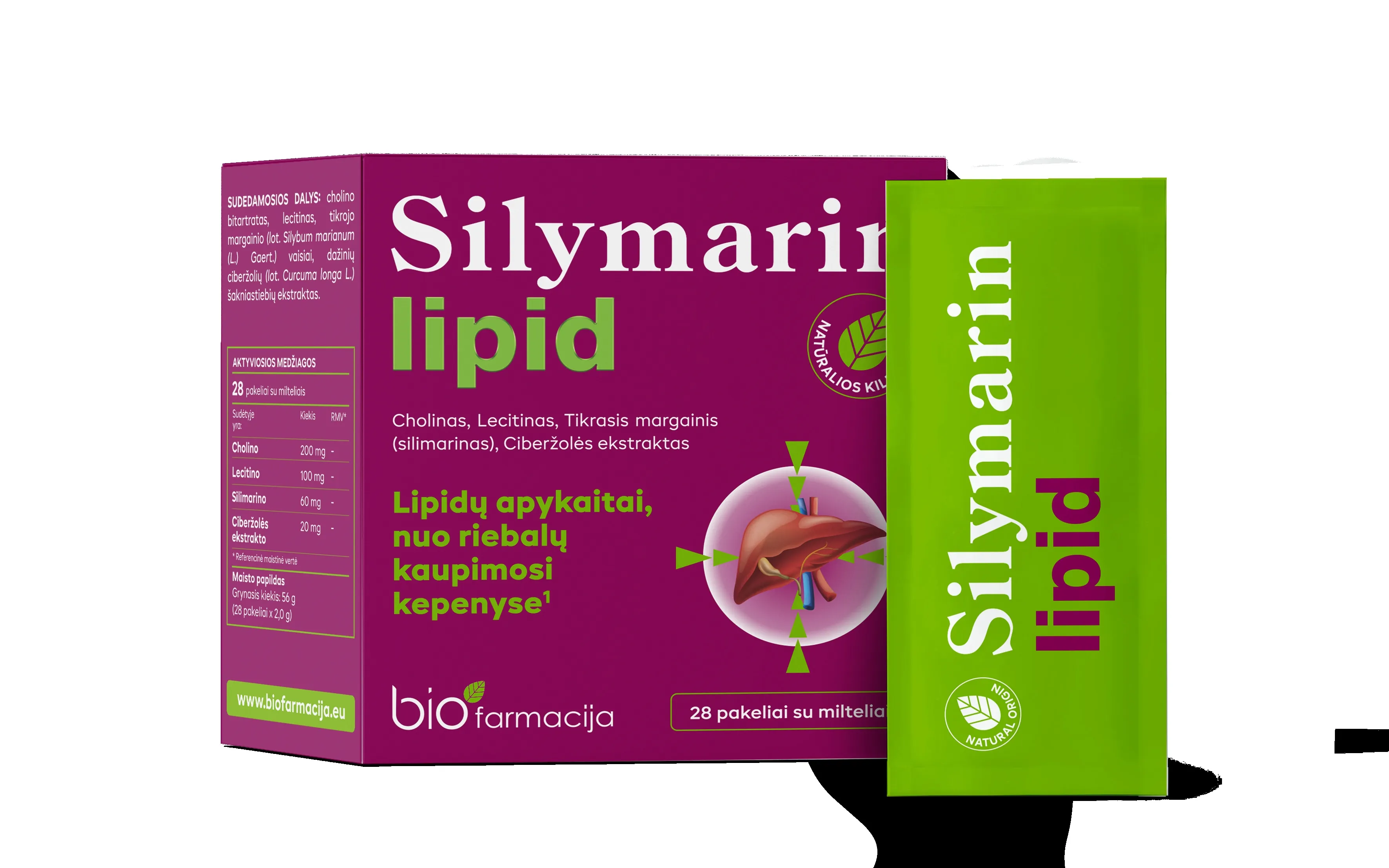 SILYMARIN Lipid pulveris paciņās, 28 gab - Produkta attēls 