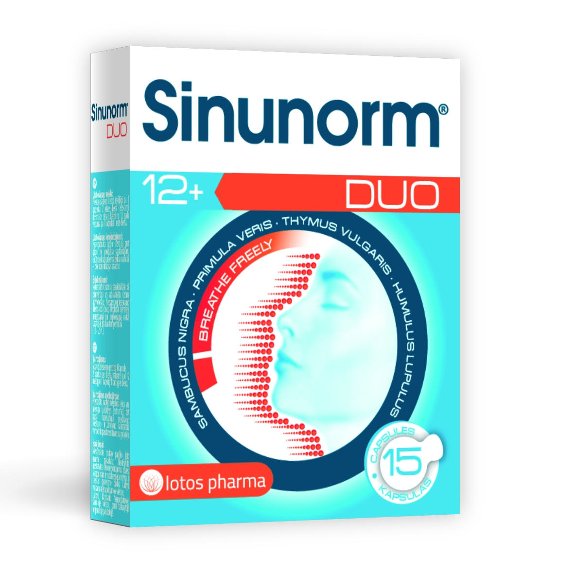 Sinunorm DUO 12+ kapsulas, 15 gab - Produkta attēls 