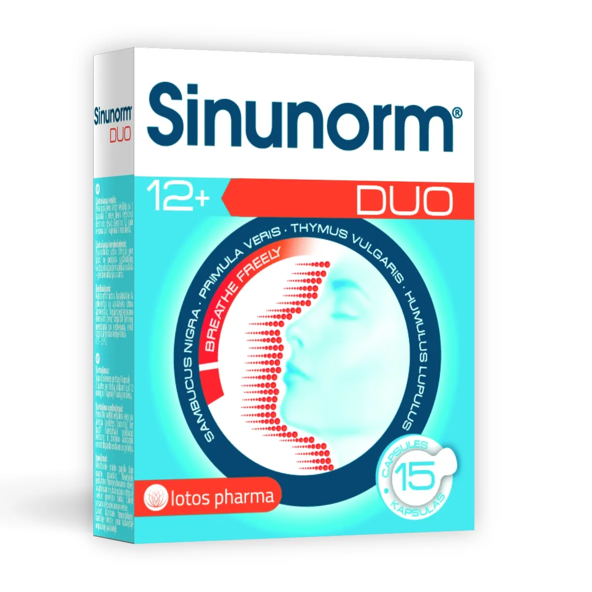 Sinunorm DUO 12+ kapsulas, 15 gab - Produkta attēls 