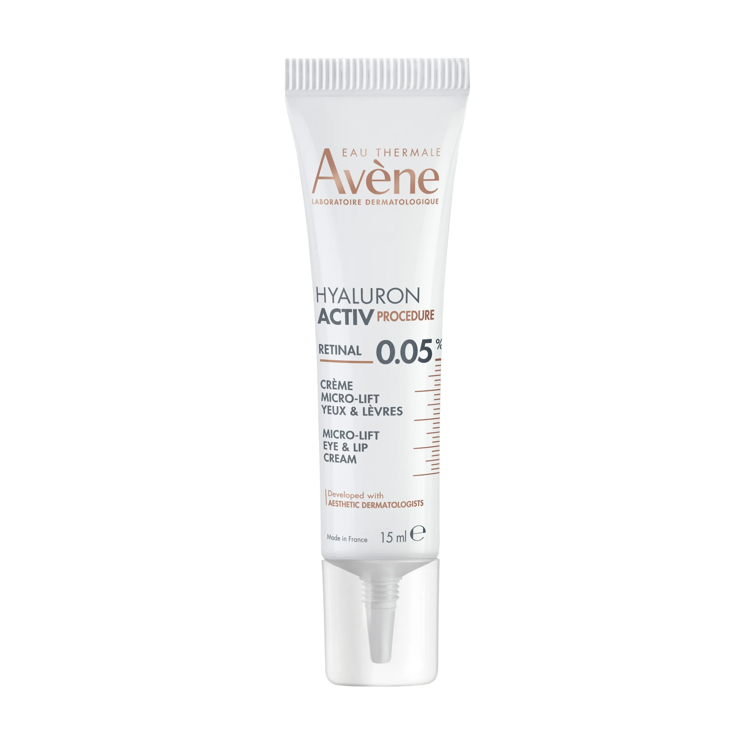 AVENE Hyaluron Activ Proced. Micro-Lift acīm, lūpām, 15 ml - Produkta attēls 