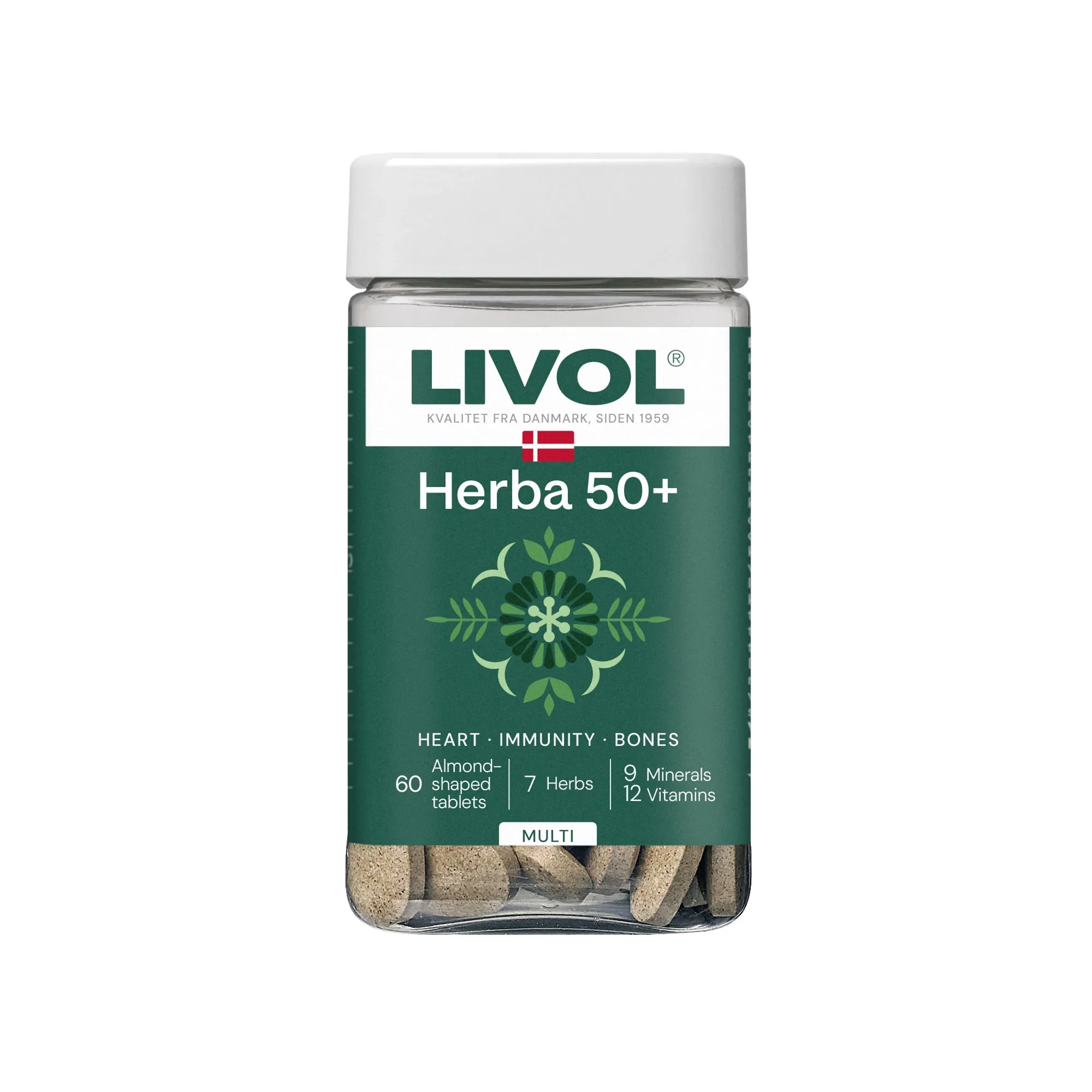LIVOL Multi Herba 50+ tabletes, 60 gab - Produkta attēls 