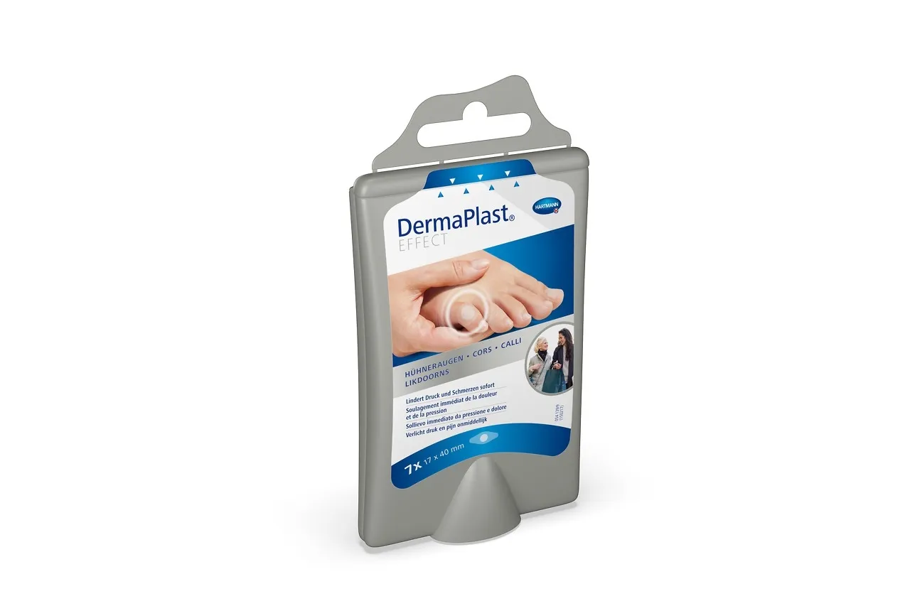 DERMAPLAST Effect Corn plāksteri (17 x 40 mm), 7 gab - Produkta attēls 
