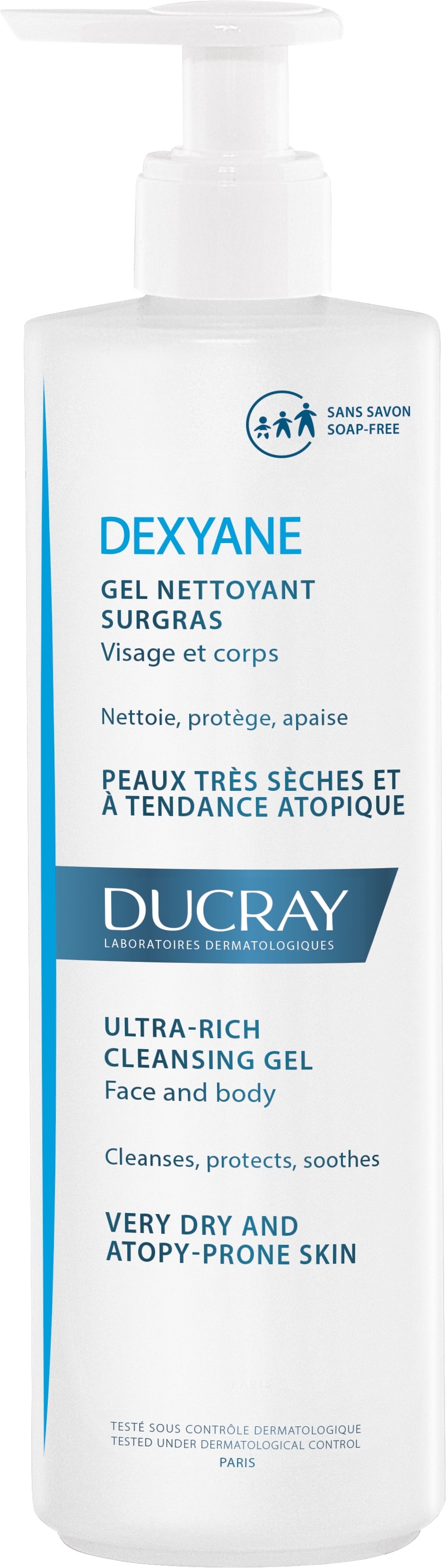 DUCRAY Dexyane Ultra-Rich attīrošs gels, 400ml - Produkta attēls 
