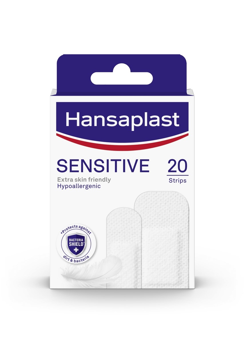 HANSAPLAST Sensitive Strips plāksteri, 20 gab. - Produkta attēls 