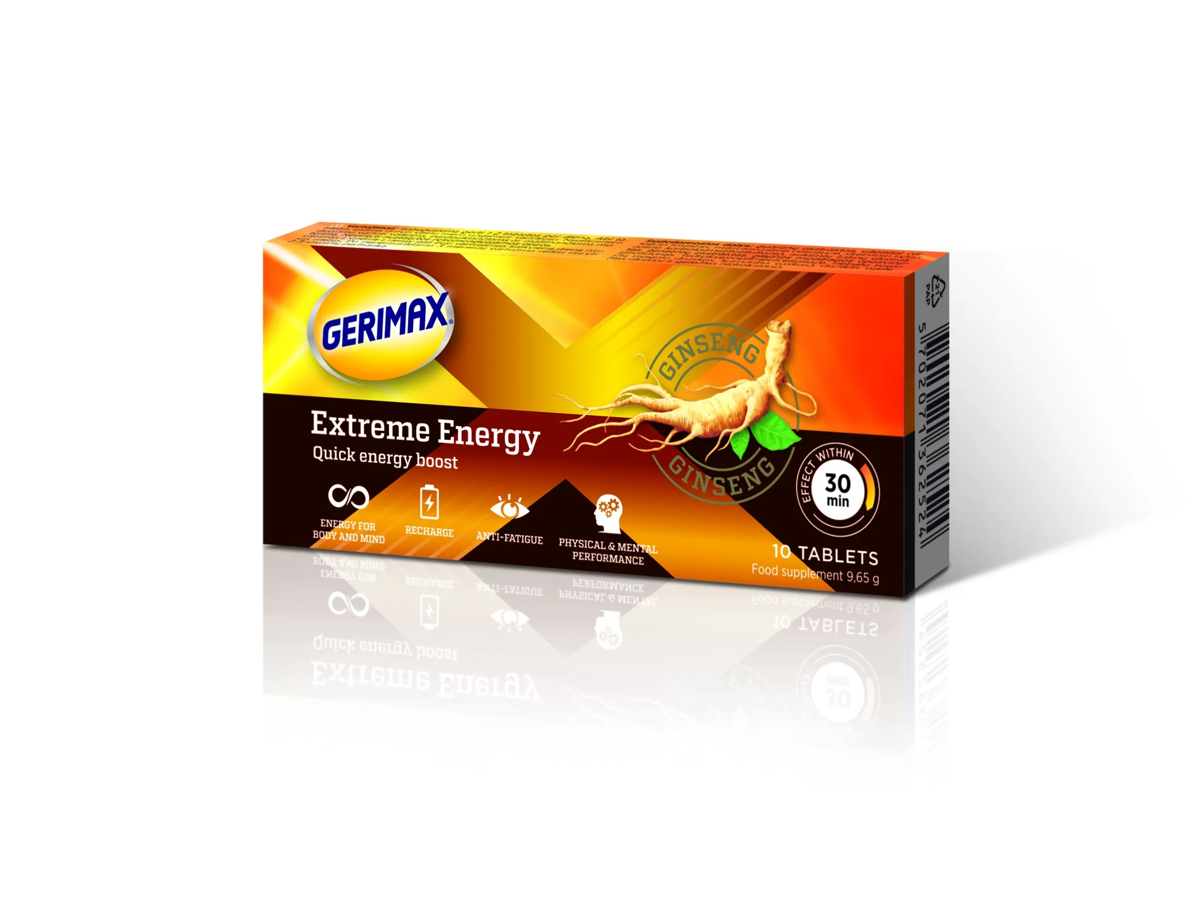 GERIMAX Extreme Energy tabletes, 10 gab. - Produkta attēls 