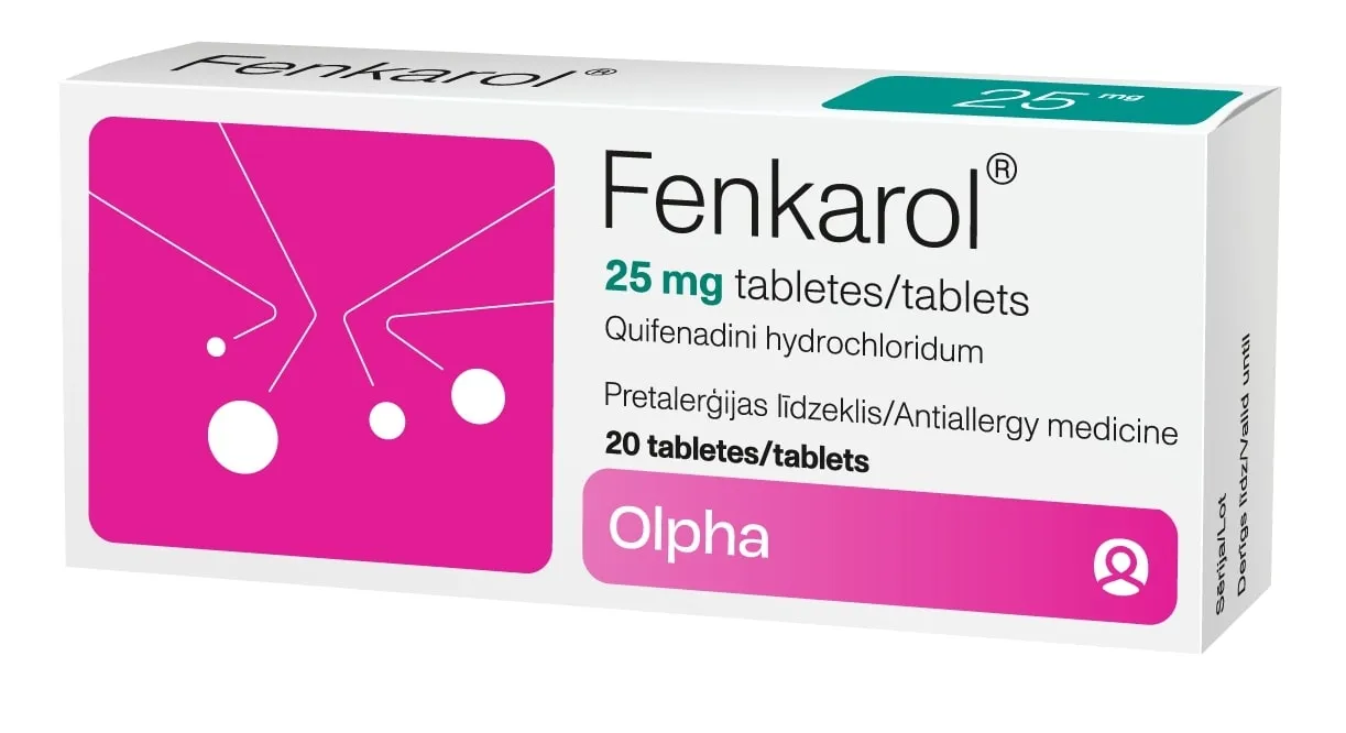 FENKAROL 25mg tabletes, 20 gab. - Produkta attēls 