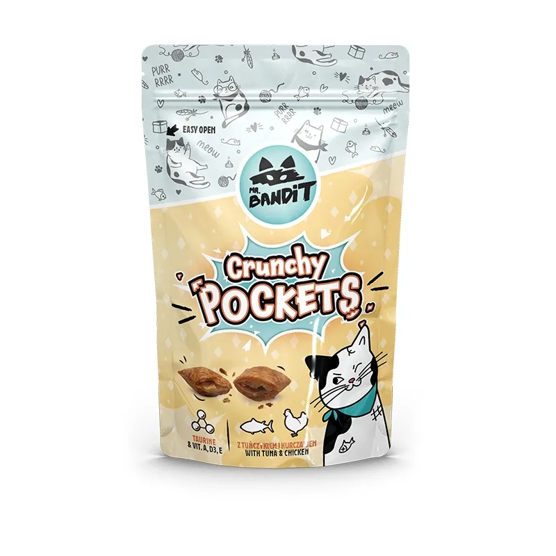 MR.BANDIT CAT KRAUKŠĶĪGI CEPUMI AR TUNČA UN VISTAS PILDĪJUMU 40G - Produkta attēls 