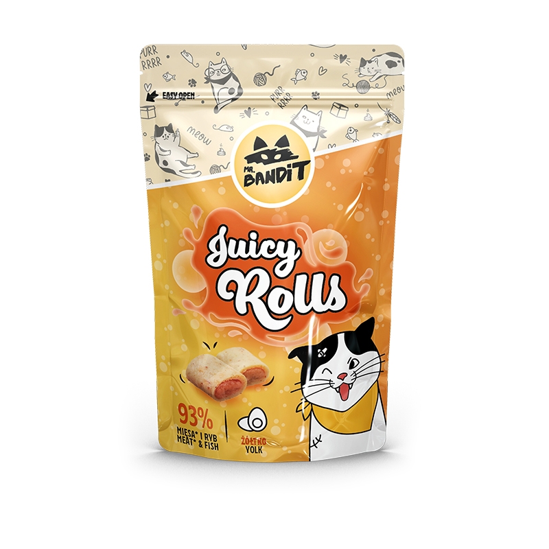 MR.BANDIT CAT MĪKSTI RULLĪŠI AR OLAS DZELTENUMU 40G - Produkta attēls 
