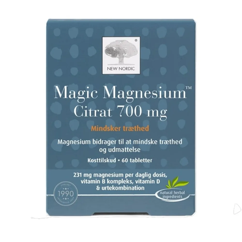 NEW NORDIC Magic Magnesium Citrat 700 mg tabletes, 60 gab. - Produkta attēls 