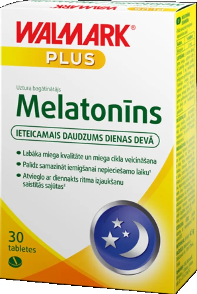 WALMARK Melatonīns tabletes, 30 gab. - Produkta attēls 