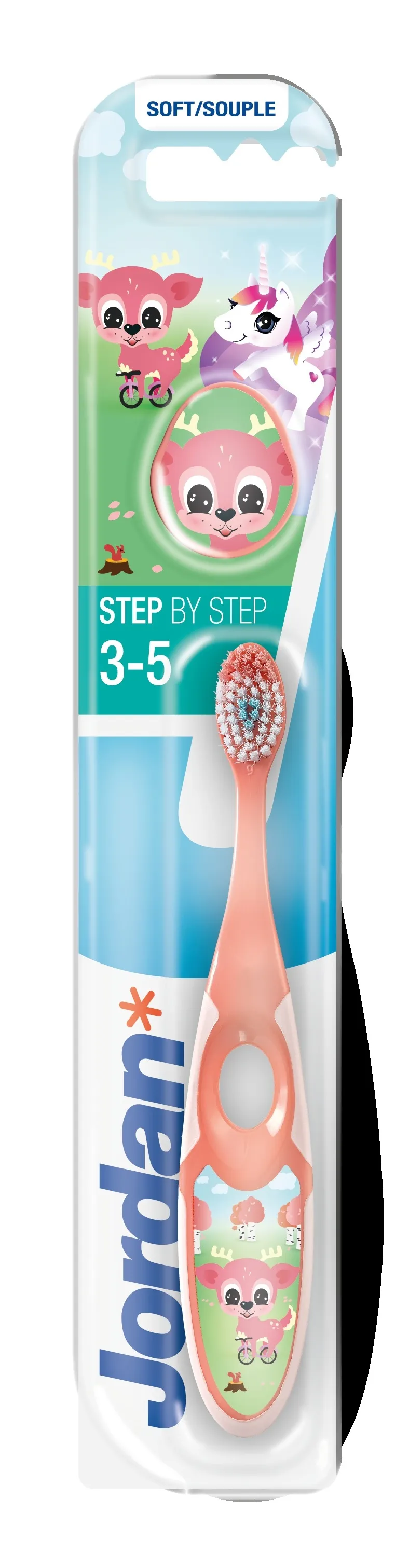 JORDAN "Step 3-5 gadi" bērnu zobu birste, mīksta - Produkta attēls 